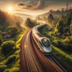 dall-e-2024-02-13-11-16-18-a-picturesque-scene-of-a-railway-track-winding-through-a-lush-green-landscape-with-a-sleek-modern-train-gliding-along-the-tracks-th